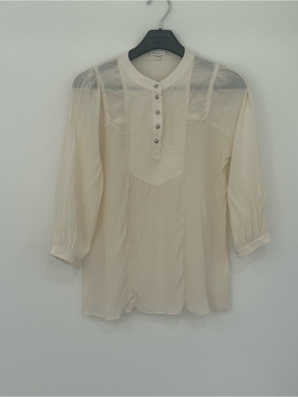 Shoshanna Lightweight Off-White Silk Blouse Size 8